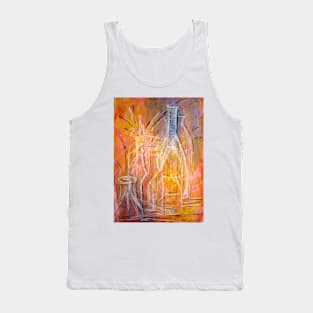 The Glass Bottles 2A mixed media painting Tank Top